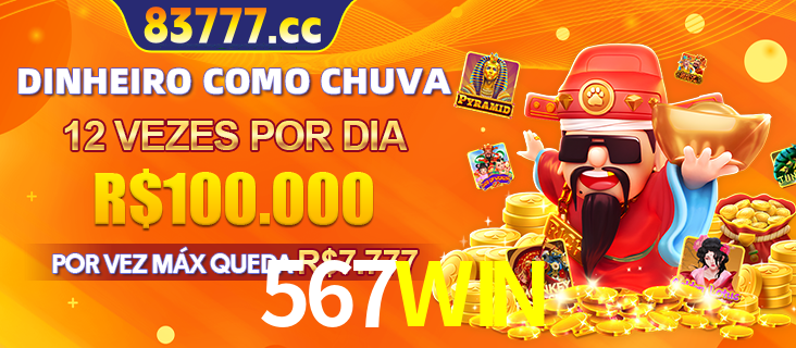 Banner do programa de recompensas Recomende para amigos do 567WIN, detalhando os bônus por convidar amigos, com prêmios que chegam a R$288.888.